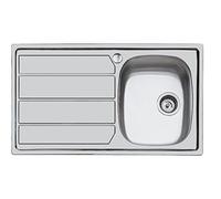 Foster Lavello ad Incasso a Bordo Standard S1000 1179 061 con Gocciolatoio a Sinistra Finitura Spazzolato da 79x50cm