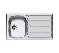 Foster Lavello una vasca con gocciolatorio a destra 1179 062 finitura acciaio inox da 79x50 cm