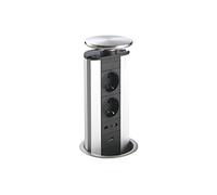 Foster Totem4 inox Black,Stainless steel socket-outlet - socket-outlets