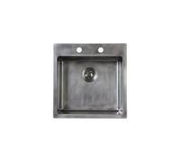 FOSTER Vasca 510x520 mm KE filotop/sopratop/Q4, versione vintage, Base 60 cm, Acciaio inox satinato - 2264 080
