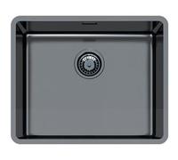 Foster Vasca Ke 50X40 S/Top Gunmetal - 2155856 Lavello Sovrapposto | Acciaio inox AISI 304, Spigoli arrotondati, Top mount