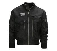 Fostex Garments Bomber leggero tattico F-35 militare (Nero, l)