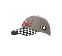 Fostex Garments Cappello da Baseball Militare P-51 Caccia USA WWII Aviazione (Grigio)