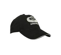 Fostex Garments Cappello Militare da Baseball Paracadutisti Airborne USA (Nero)