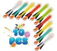 FOSUBOO Pacchetto di Razzi di Ricambio, 10 Pack Giocattoli a Razzo - Gioco da giardino all'aperto per bambini, idea regalo per ragazzi e ragazze dai 3 4 5 6 7 8+