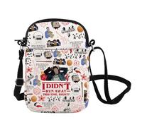 FOTAP Borsa a tracolla con scritta in lingua inglese "I Didn't Run Away This Time Inspire", idea regalo per amanti della serie TV horror, Run Away Cb Regno Unito, INCHES