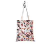 FOTAP Borsa per il trucco con scritta "Friends Til the End", regalo per la figlia di Halloween, Til the End Tote, INCHES
