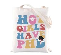 FOTAP Borsa tote Doctor Of Philosophy con manico riutilizzabile, regalo di ringraziamento per studenti di dottorato, Avere Phd T Uk, INCHES