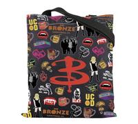 FOTAP BTVS Inspired Gift Vampire Movie Lover Tote Bag Buffy Vampire Fans Gift BTVS Merchandise Vampire Tote Bag (B TV BLK)