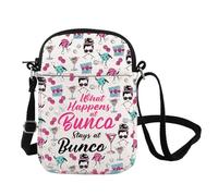 FOTAP Bunco Night Borsa a tracolla a tema giocatore di dadi regalo Bunco Player Crossbody Bag gioco d'azzardo amante regalo, Atbunco Cb Regno Unito