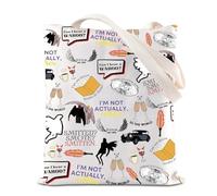 FOTAP G-Omens Merchandise Comedy TV Gift Crowley e Aziraphale Wings Makeup Bag G-Omens TV Show Regalo, bianco, Smitten T