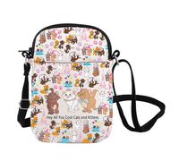 FOTAP Gatti Kitten Inspire Borsa a tracolla Marie Cat& Berlioz & Tolosa Regali Gatti Gattino Amici Regalo Cartoon Cat Lady Messenger Bag, Cool Cats Cb Regno Unito, INCHES