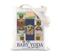 FOTAP In My Baby Yoda Ear Tote Bag S War Merch YD Lover Gift Death Star Inspired Handbag Clone War Shoulder Bag YD Fan Gift (BABY YO-DA UK)
