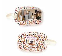 FOTAP Kiki's Anime Lover Gift Kiki & Jiji's Bed and Breakfast Inspire Borsa per il trucco trasparente per amanti dei gatti neri regalo a tema film d'animazione, kiki C-Trucco