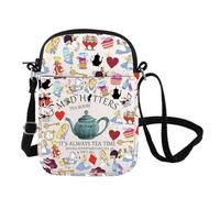 FOTAP Mad Tea Inspire Borsa a tracolla Alice Movie Messenger Bag Alice Fan Regalo Tea Time WDW Borsa da viaggio, Mad Cb Regno Unito, INCHES