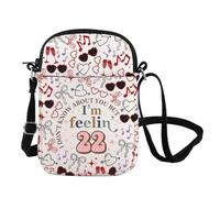FOTAP Singer Inspire Gift I'm Feeling 22 Borsa a tracolla per 22° compleanno regalo cantante fan merch divertente citazione regalo, Feelin 22 Cb Regno Unito