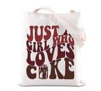 FOTAP Soda Tote Bag Just A Girl Who Loves Coke Tote Bag Summer Trip Gift Soda Lover Gift Coke Lover Handbag Coke Drinker Fan Gift (LOVES COKE UK)