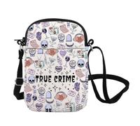 FOTAP True Crime Podcast Inspire Borsa a tracolla True Crime Junkie Inspire Messenger Bag Crime Show Regalo Omicidio Show, Truecrime Cb Regno Unito, INCHES