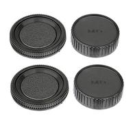 Fotasy RBC2 2 x copriobiettivo posteriore e tappo corpo della fotocamera, set di pulizia per Canon EOS DSLR (nero)