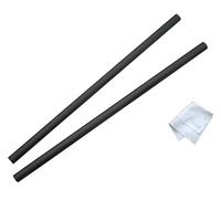 Fotasy rod 40 cm 40 cm 40,6 cm Long 15 mm Rods Support rail for Rig mattebox Follow Focus x 2 con lente panno di pulizia (nero)