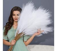 FOTEEWL 8 fiori artificiali di pampa, decorazione per vasi da pavimento, decorazione per la casa, stile bohémien, 96,5 cm, altezza 96,5 cm, colore: bianco