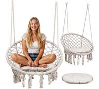 Fotel ogrodowy wiszący huśtawka BOHO beżowy