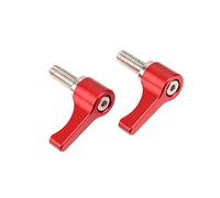 Fotga 2 viti in metallo M5 L a forma di pollice per guida da 15 mm Follow Focus Matte Box Base Rig (rosso)