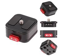 FOTGA CLAW Kit di piastra di rilascio rapido, piastra QR Monte QR e Adattatore di connessione rapida per fotocamere DSLR/mirrorless, treppiede, monopode, cursore, gimbal portatile, stabilizzatore