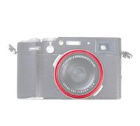 FOTGA Copertura ad anello in lega di alluminio per fotocamera Fuji X100, compatibile con X100V, X100VI, X100F, X100T, X100S, X100 (rosso)