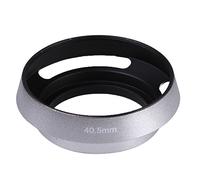 Fotga - Copriobiettivo curvo in metallo argentato con foro ventilato, 40,5 mm, con attacco a vite, per lenti Leica 40,5 mm