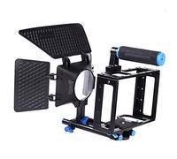 FOTGA DSLR Film Video Mattebox Parasole + custodia in alluminio con 15 mm Rod Rig Top Handle Kit per fotocamera Canon 5D Mark II 7D