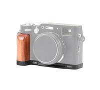 FOTGA Impugnatura in legno a forma di L, piastra a sgancio rapido per fotocamera Fujifilm X100V/X100VI, impugnatura in stile retrò, supporto per treppiede compatibile con Arca Swiss, piastra di base