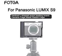 FOTGA LUMIX S9 Gabbia per fotocamera Maniglia laterale in legno Impugnatura superiore Piastra a sgancio rapido Gabbia Rig protettiva per Panasonic LUMIX S9 Camer