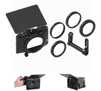 Fotga Mini 4x4 4x5.65 clip-on lente opaca + 15 mm morsetto asta per fotocamera DSLR Mirrorless A7 A7R A7S II III IV Z6 Z7 II R3 R5C M6 M50 GH6 BMPCC 4K 6K, compatibile con obiettivi 67 mm 72 mm 77 mm