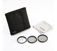 FOTGA - Set di accessori per filtro obiettivo da 49 mm, regolabile, ND, CPL, filtro UV + supporto per filtro 3 in 1 + panno per la pulizia per obiettivi Canon Nikon Sony Pentax Olymp Panasonic DSLR