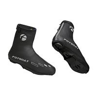 FOTGOAT Cubrezapatos de Ciclismo, Zapatos Calentito Invierno Cubrebotas MTB Impermeable A Prueba de Viento Calzado de de Vellón Cálido, Nero EU38-39