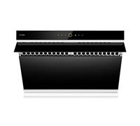 FOTILE JQG7505 30” Under-Cabinet or Wall-Mount Range Hood | Dual DC-Motor | Side Draft Design | Hands Free On And off | Touchscreen with 4 Speed Level | Modern Kitchen Onyx Black Glass