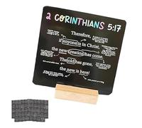 FOTJDRUJ Etichette Bibbia, Kit di Carte di Preghiera Bibliche, 52 Carte Ispirate E Una Base di Legno Per Aiutarti A Approfondire la Comprensione Della Parola di Dio