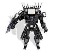 FOTJDRUJ Skibidi Toilet Titan Tv Man, Blocchi Interattivi per Genitori E Figli, Giocattoli di Riduzione Della Pressione, Assemblaggio Semplice, Regalo, Decorazione Desktop