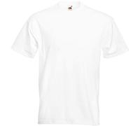 Fotl - T-shirt sportiva a punta tonda, Uomo, Bianco, Medium