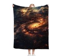 Fotmung Coperta Flanella Grande Via Lattea, 180x200 Pratica per il Divano Grande, Respirante e Calda, Decorazione Eleganza per la Casa, Lavabile in Lavatrice e Facile da Manutenzione E264