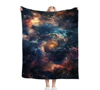 Fotmung Coperta Flanella Grande Via Lattea, 180x200 Pratica per il Divano Grande, Respirante e Calda, Decorazione Eleganza per la Casa, Lavabile in Lavatrice e Facile da Manutenzione E262