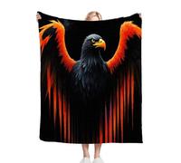 Fotmung Coperta Flanella Mammut Aquila Nera, 240x260 cm Pratica per Salotto e Camera, Accessorio Decorativo Versatile, Lavabile in Lavatrice e Facile da Manutenzione, Respirante