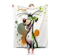 Fotmung Coperta Flanella Mammut Cane Cartone Animato, 240x260 cm Pratica per Salotto e Camera, Accessorio Decorativo Versatile, Lavabile in Lavatrice e Facile da Manutenzione, Respirante