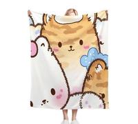 Fotmung Coperta Flanella Mammut Gatto Cartone, 240x260 cm Pratica per Salotto e Camera, Accessorio Decorativo Versatile, Lavabile in Lavatrice e Facile da Manutenzione, Respirante-D22
