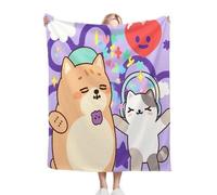 Fotmung Coperta Flanella Mammut Gatto Cartone, 240x260 cm Pratica per Salotto e Camera, Accessorio Decorativo Versatile, Lavabile in Lavatrice e Facile da Manutenzione, Respirante-D26