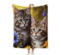 Fotmung Coperta Flanella Mammut Gatto Grigio, 240x260 cm Pratica per Salotto e Camera, Accessorio Decorativo Versatile, Lavabile in Lavatrice e Facile da Manutenzione, Respirante