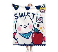 Fotmung Coperta Flanella Mammut Orso Cartone, 240x260 cm Pratica per Salotto e Camera, Accessorio Decorativo Versatile, Lavabile in Lavatrice e Facile da Manutenzione, Respirante-D34