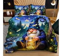 Fotmung Copripiumino Matrimoniale 240x260 in Microfibra Vecchio Uomo Blu, Set di Biancheria da Letto per Bambini Adolescenti e Adulti, 1 Copripiumino 240x260 cm + 2 Federe 50x80 cm D191