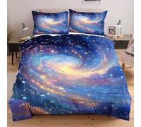 Fotmung Lenzuola 3D 200x200 cm Cielo, Set 3 Pezzi (1 Copripiumino + 2 Federe), Morbido e Resistente Per Tutte Le Stagioni, Perfetto Per L'Uso Quotidiano e Il Riposo Sereno W362